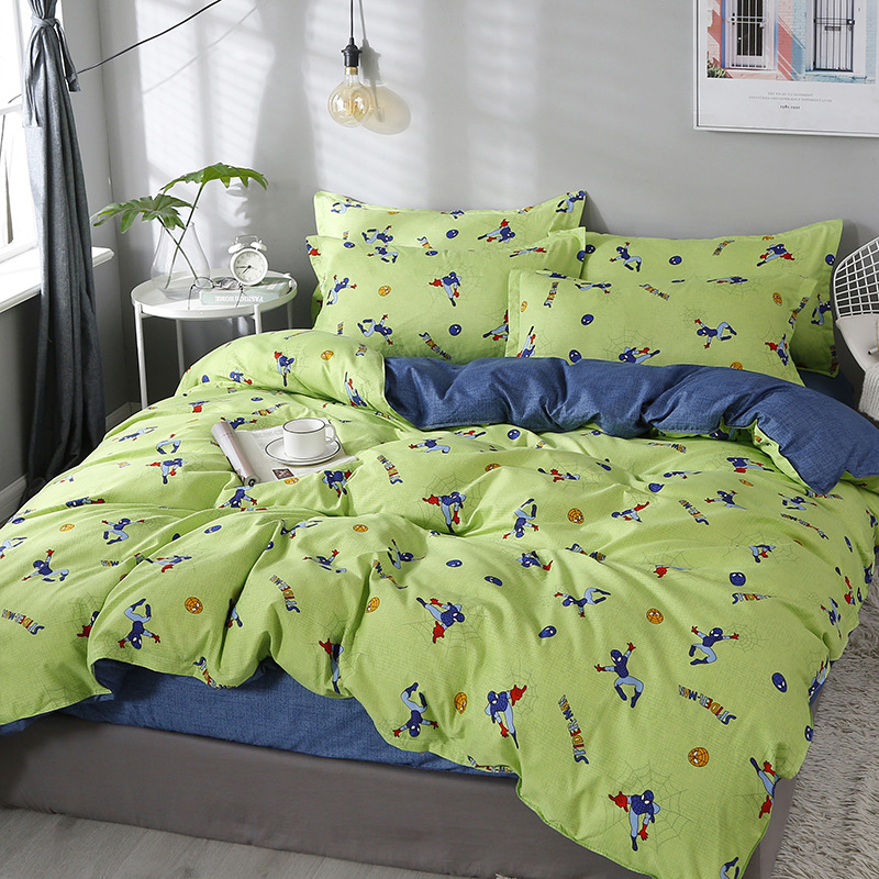 denisroom pink Dot heart Printing Bed linens cute Bedding Sets bed duvet cover set kid quilt cover bed sheets GT41#