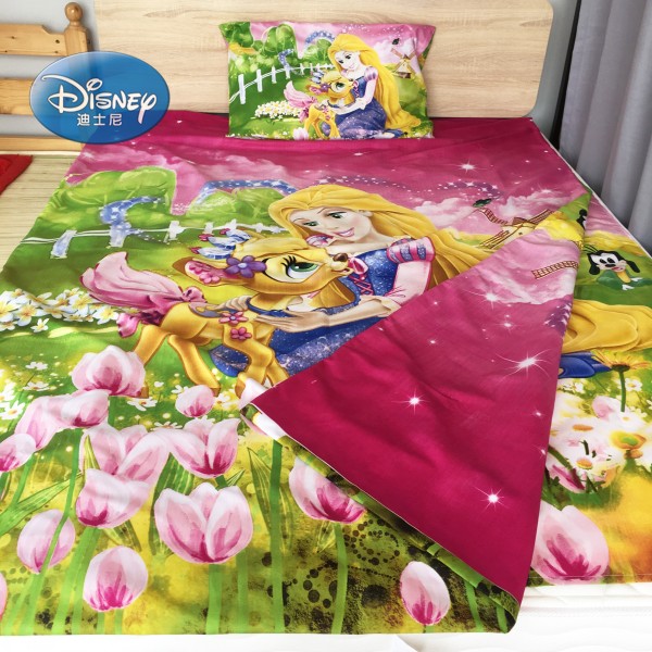 Disney 3D Printed Bedding Set Frozen Elsa Anna Rapunzel Princess Girls  Single Bedlinen Duvet Cover Pillowcases for 0.9m-1.2m