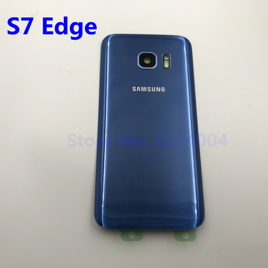 For Samsung Galaxy S7 Edge G935 S7 G930 Battery Back Cover Door Housing Replacement Repair Parts + ear Camera Glass Lens Frame