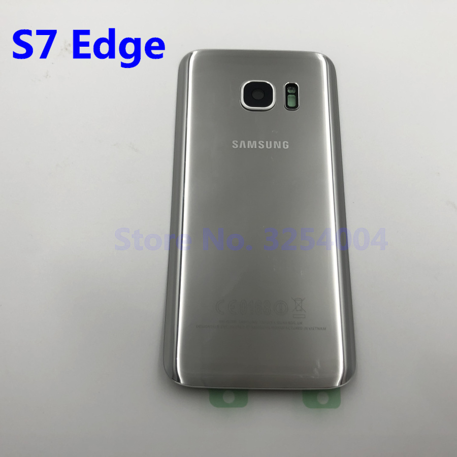 For Samsung Galaxy S7 Edge G935 S7 G930 Battery Back Cover Door Housing Replacement Repair Parts + ear Camera Glass Lens Frame