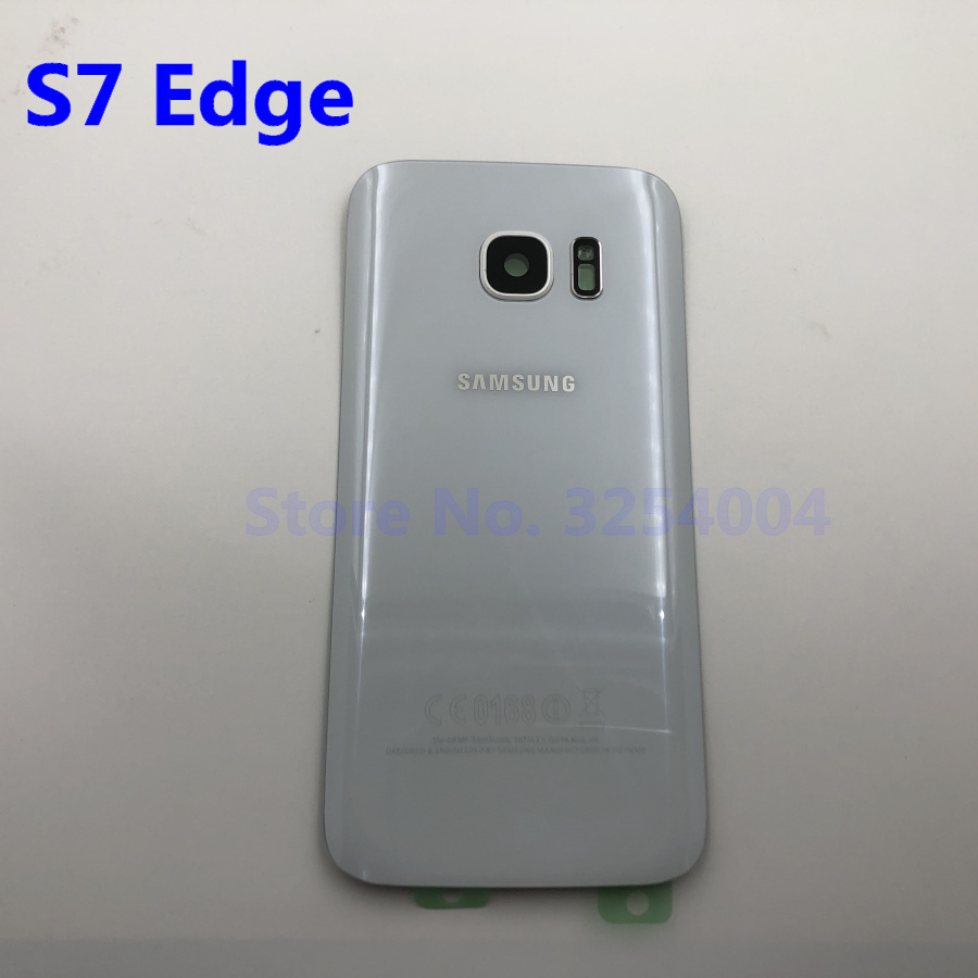 For Samsung Galaxy S7 Edge G935 S7 G930 Battery Back Cover Door Housing Replacement Repair Parts + ear Camera Glass Lens Frame