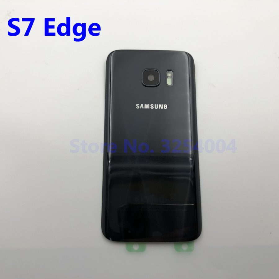 For Samsung Galaxy S7 Edge G935 S7 G930 Battery Back Cover Door Housing Replacement Repair Parts + ear Camera Glass Lens Frame