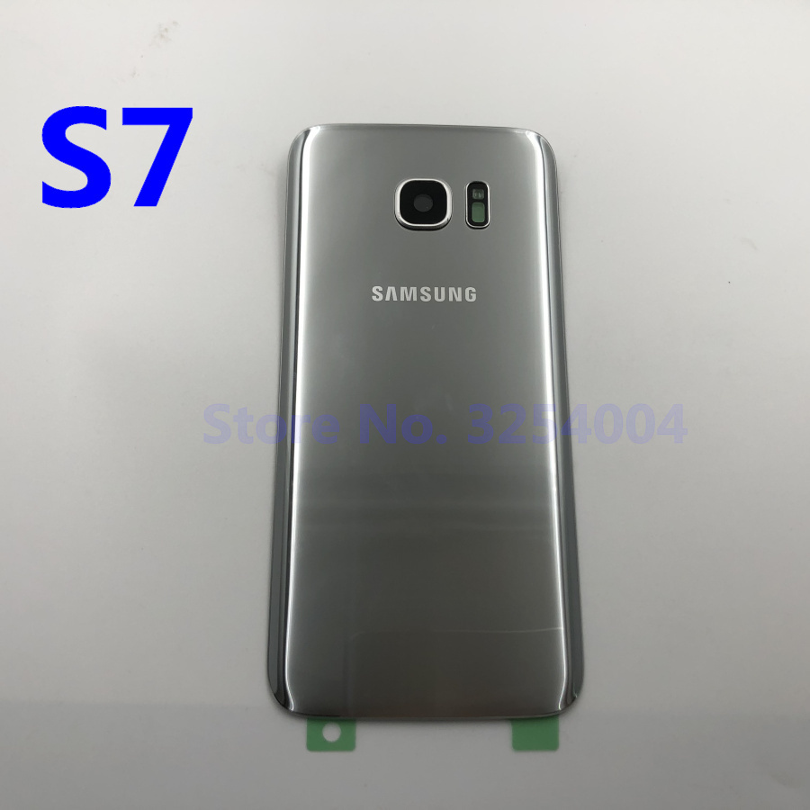 For Samsung Galaxy S7 Edge G935 S7 G930 Battery Back Cover Door Housing Replacement Repair Parts + ear Camera Glass Lens Frame