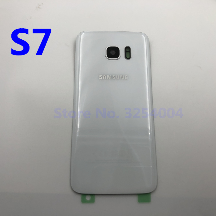 For Samsung Galaxy S7 Edge G935 S7 G930 Battery Back Cover Door Housing Replacement Repair Parts + ear Camera Glass Lens Frame