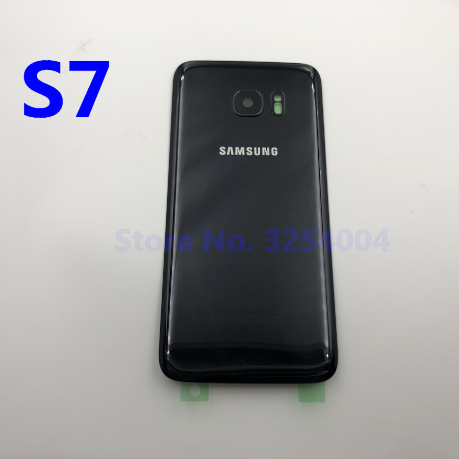 For Samsung Galaxy S7 Edge G935 S7 G930 Battery Back Cover Door Housing Replacement Repair Parts + ear Camera Glass Lens Frame