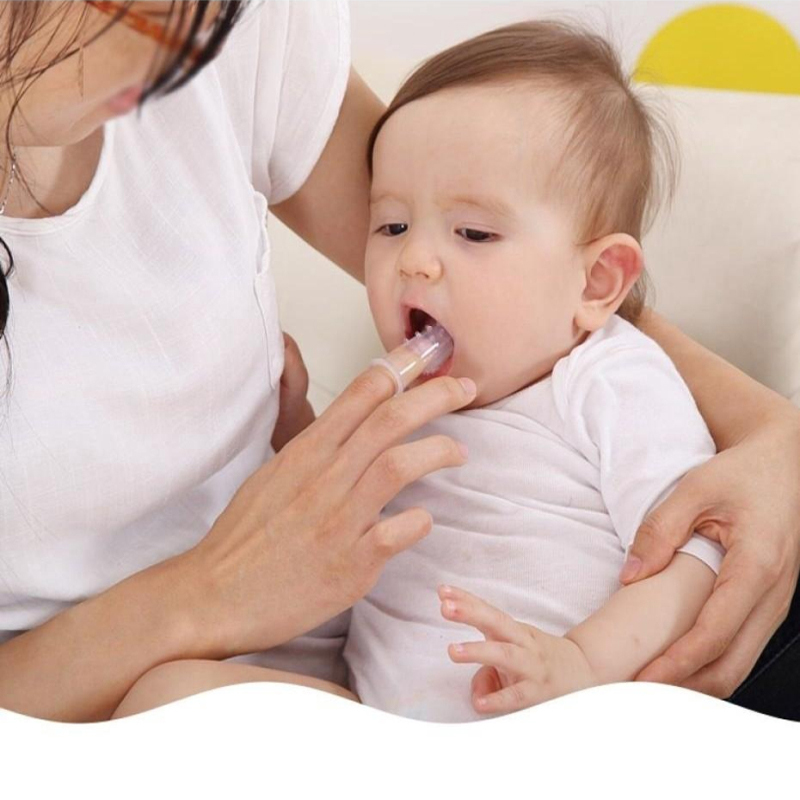 1 Set Soft Baby Finger Toothbrush and Box Silicone Baby Brush Teeth Cleaning Care Hygiene Brush Infant Tooth Brush for Newborn