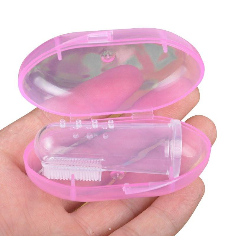 Silicon Toothbrush+Box Baby Finger Toothbrush  Children Teeth Clean Soft Silicone Infant Tooth Brush Rubber Cleaning Baby Brush