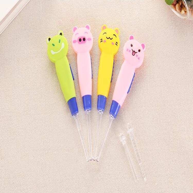 Baby Care Ear Spoon Light Child Ears Cleaning with Light Wholesale Earwax Spoon Digging Luminous Dig Ear Syringe japanese style