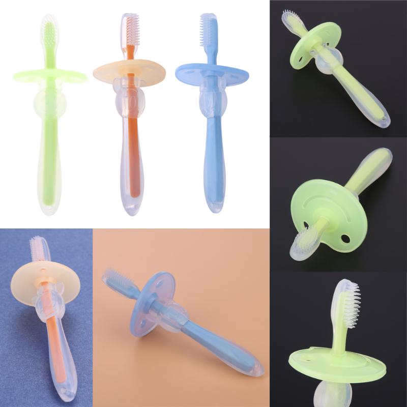 1pc Kids Soft Silicone Training Toothbrush Newborn Baby Children Dental Oral Care Tooth Brush Tool Baby Kids Teething Teether