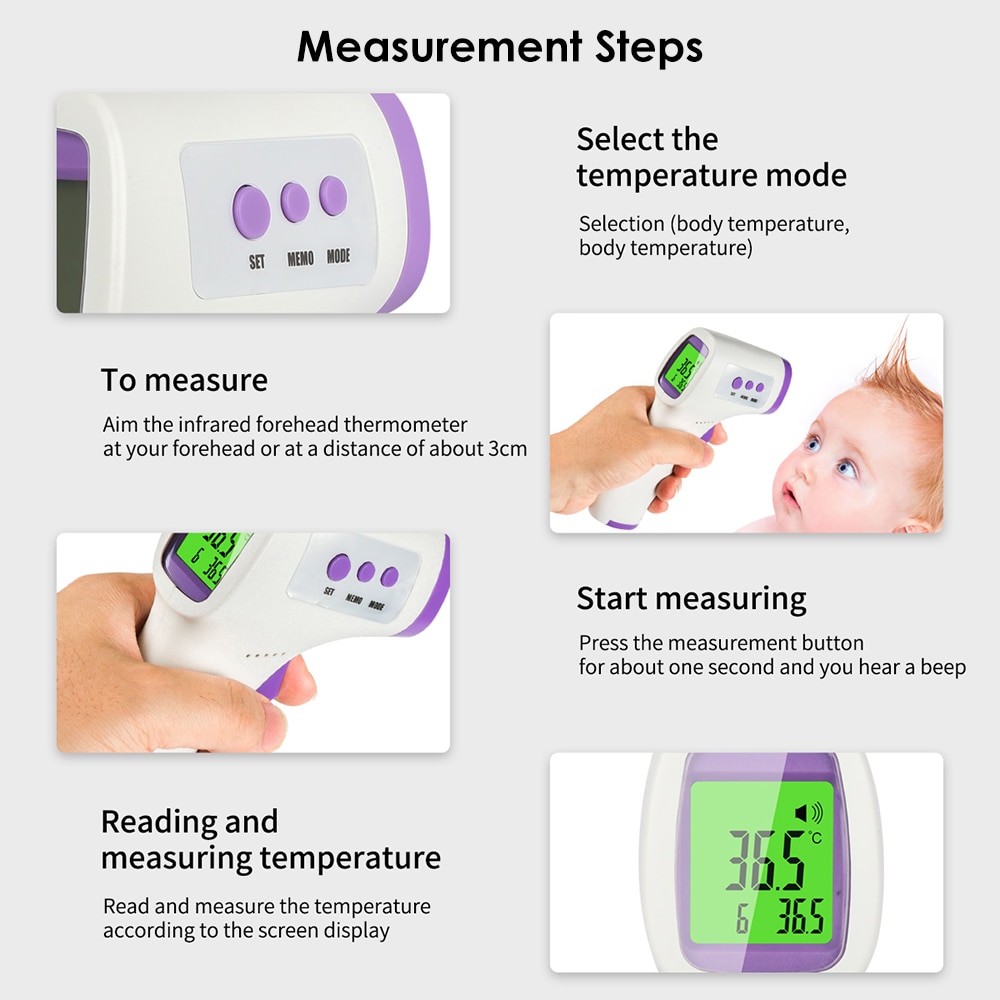 Termometro Infrarojo Digital Termometro Laser Non-contact Infrared Temperature Infrared Ir Tempera Fast Delivery Dropshipping