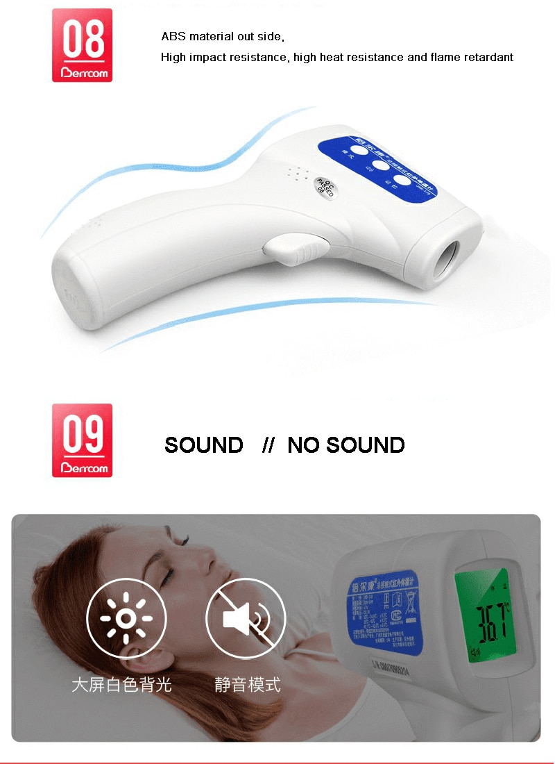 Muti-fuction Baby/Adult Digital Termomete Infrared Forehead Body Thermometer Gun Non-contact Temperature Measurement Device