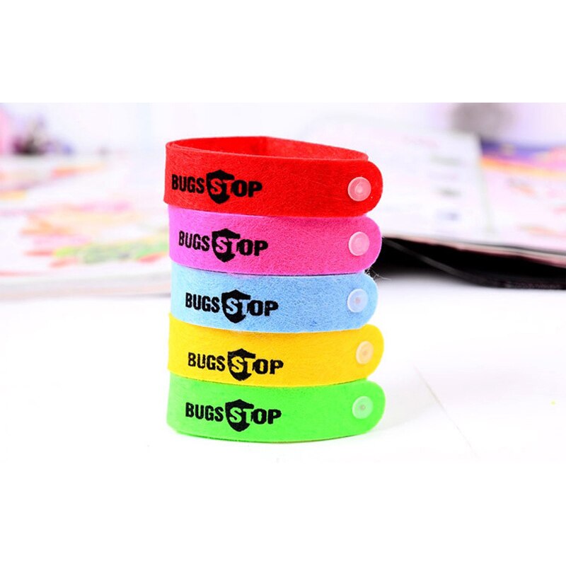 10pc Anti Mosquito Bug Repellent Wrist Band Bracelet Insect Nets Bug Lock Camping safer anti mosquito bracelet Kids Skin Care