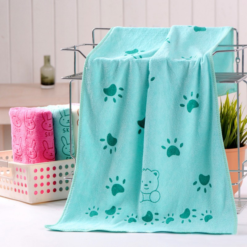 Baby Kids Cotton Towels Baby Bath Towel Baby Cartoon Animal Heart Print Bath Towel Absorbent Drying Swimwear Drop
