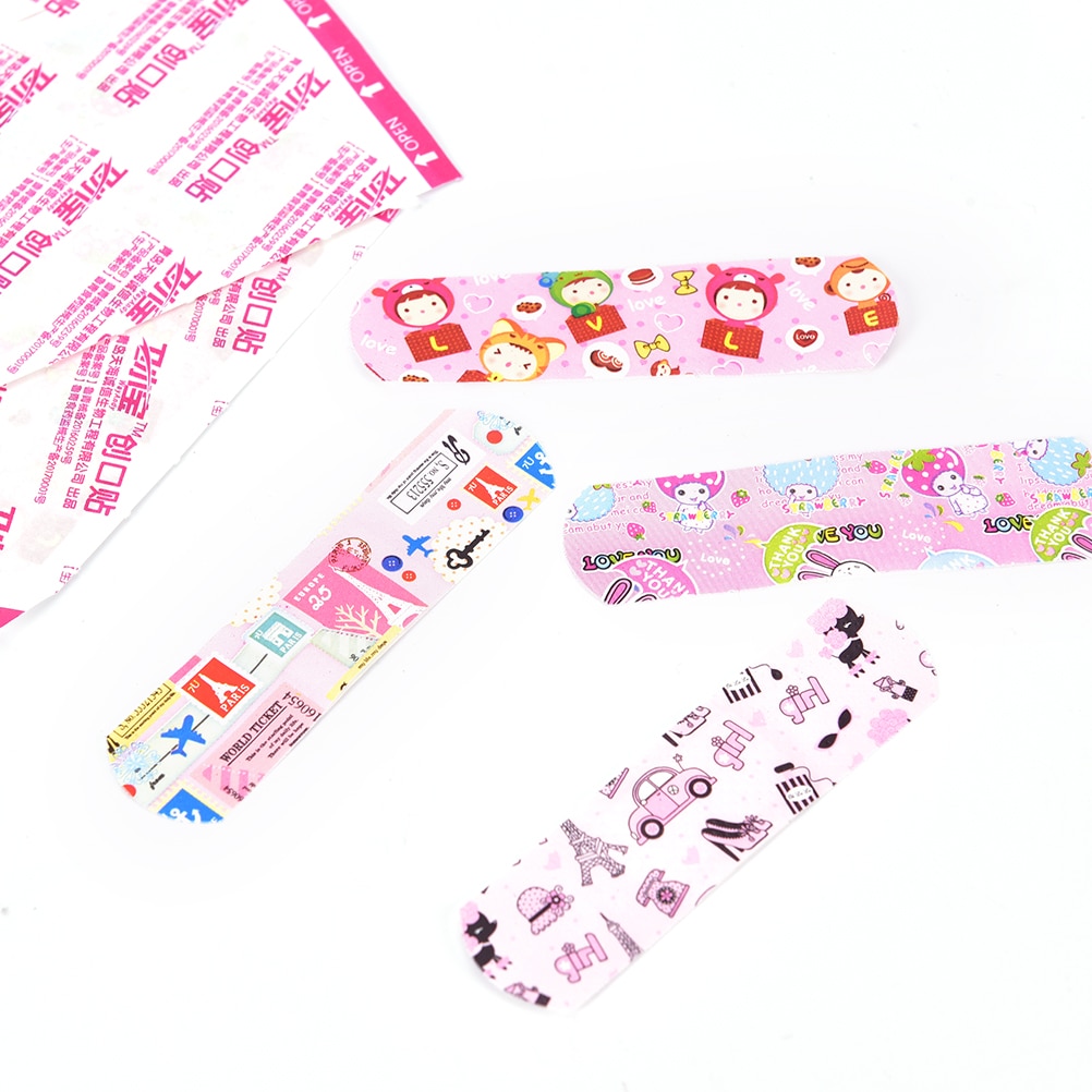 50PCs Cartoon Band Aid Hemostasis Adhesive Bandages Waterproof Breathable First Aid Emergency Kit For Kids Children Skin Care