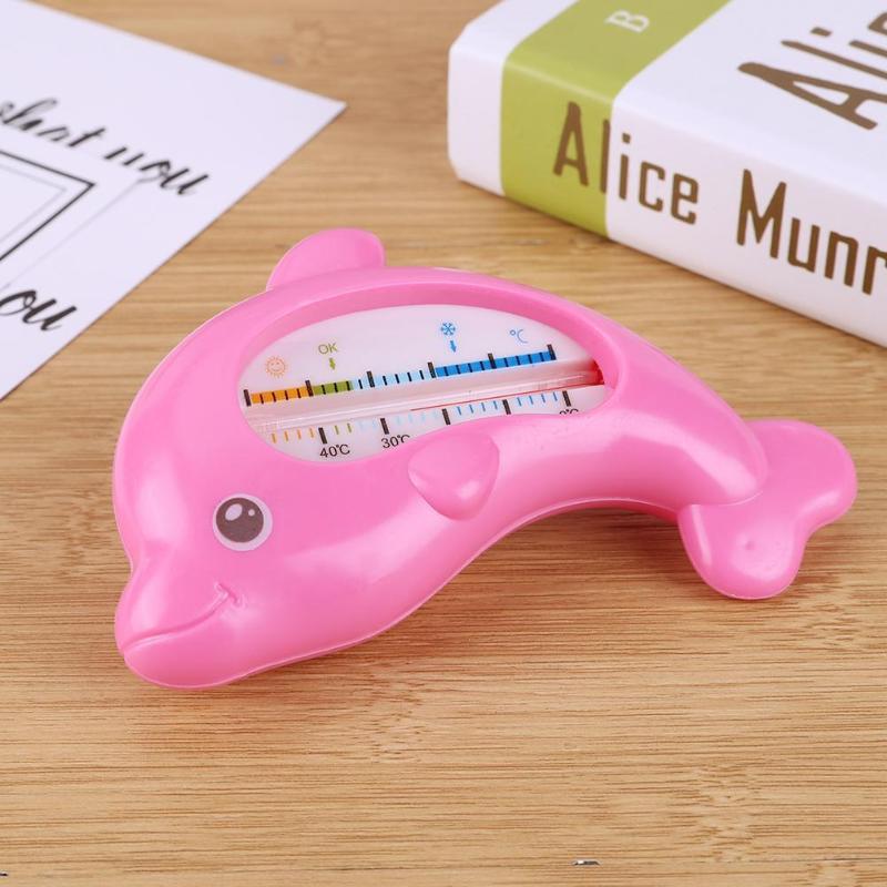 Cute Baby Dolphin Shape Water Thermometer Plastic Floating Bath Toy Infant Care Household Toddler Shower Sensor Thermometer