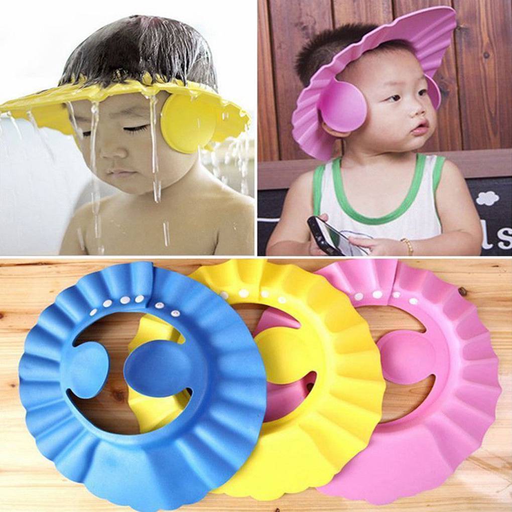 Baby Kids Cap Baby Shower Cap Baby Bath Cap Shower Hat Bath Visor Kids Bath  Bath Wash Hair Shield Hat Cap Protect Eyes Hair