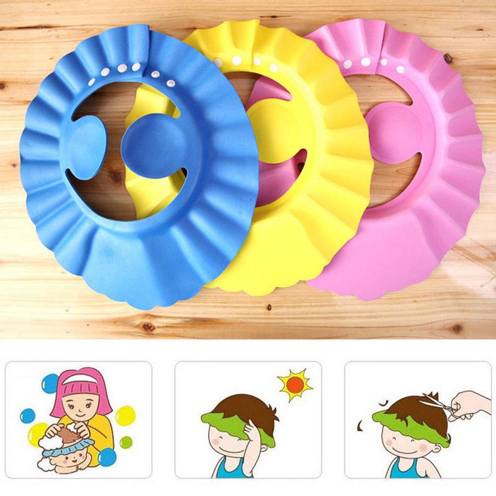 Baby Kids Cap Baby Shower Cap Baby Bath Cap Shower Hat Bath Visor Kids Bath  Bath Wash Hair Shield Hat Cap Protect Eyes Hair