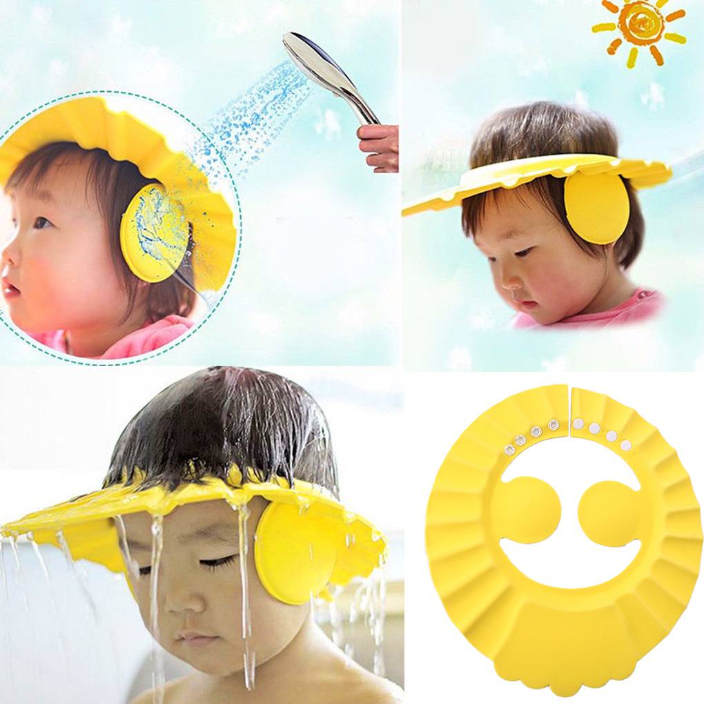 Baby Kids Cap Baby Shower Cap Baby Bath Cap Shower Hat Bath Visor Kids Bath  Bath Wash Hair Shield Hat Cap Protect Eyes Hair