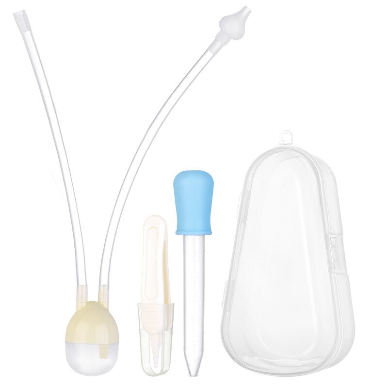 3pcs/set Newborn Baby Safety Nose Cleaner Kids Vacuum Suction Nasal Aspirator Set Infants Medicine Dropper Accessories Baby Care