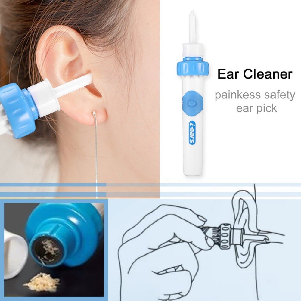 Strong Vibration Suction Health Smart Ear Care Swabs Ear Cleaner Suction Vibration Ear Cleaning Earwax Removal Tools Kit hot