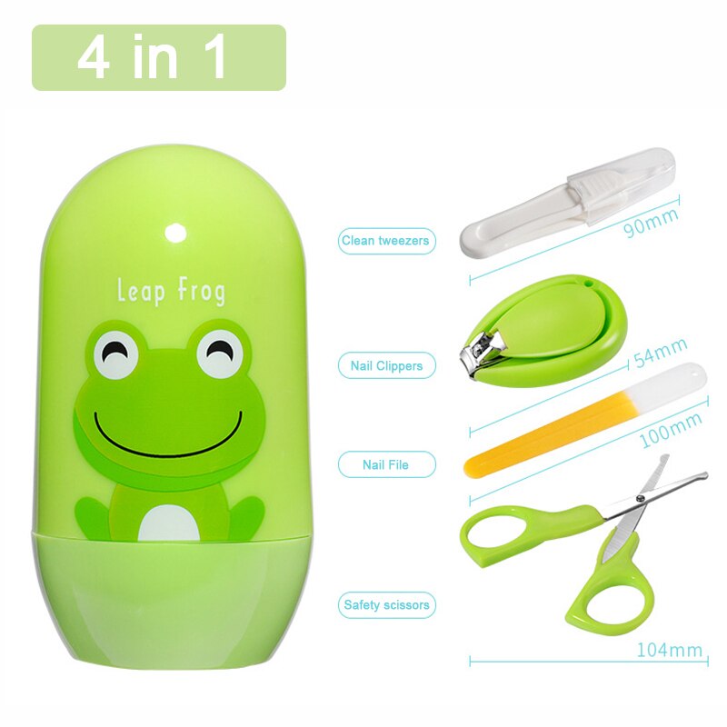 4 in 1 Cartoon baby nail clippers set 4 sets of baby nail care barrel nail clippers for Bayby and Kids
