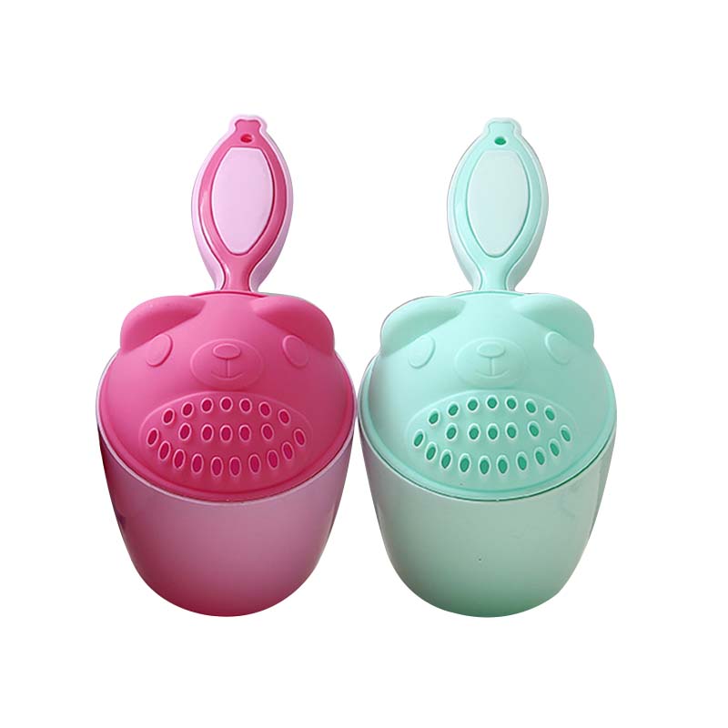1PC Cute Cartoon Shampoo cup Baby Spoon Shower Bath Water Swimming Head Watering Bottle Todder Kids Wash Hair Shampoo Cup