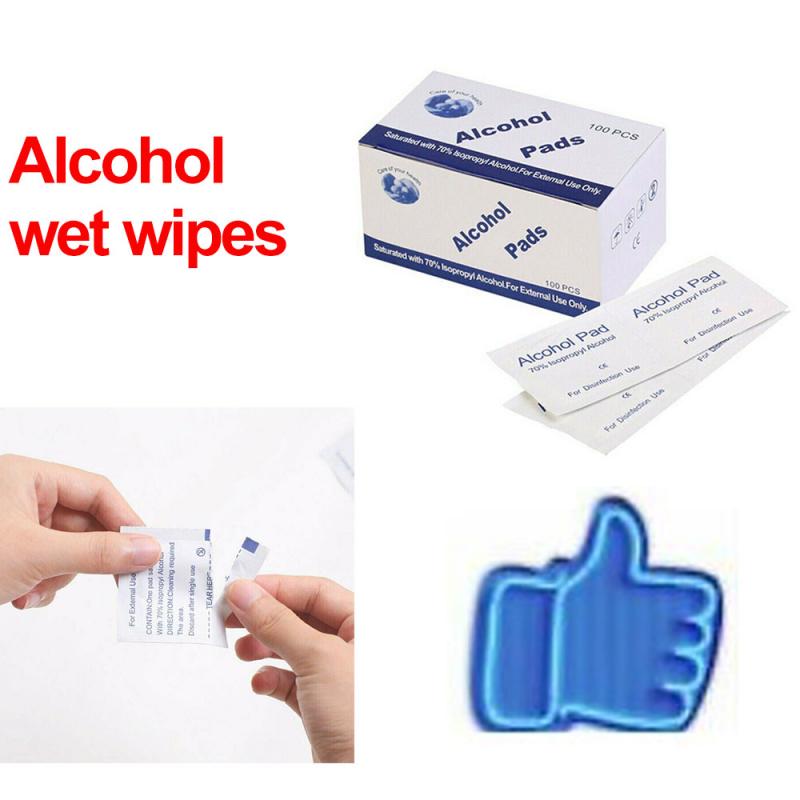 In Stock 100Pcs / Bag Alcohol Wipes Disposable Disinfection Alcohol Wipes Alcohol Disinfection Piece Baby Wet Wipes