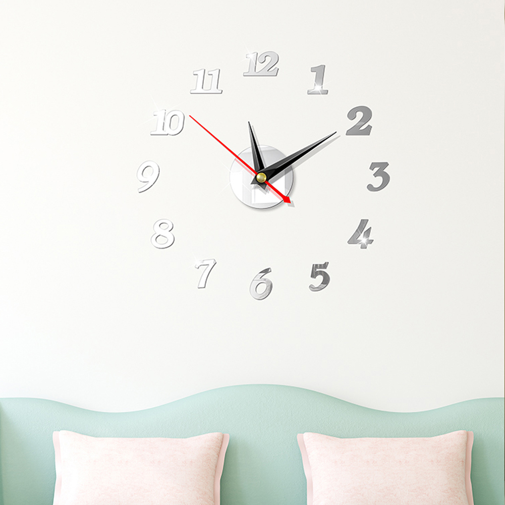 Modern Large Wall Clock 3d Mirror Sticker Unique Big Number Watch Diy Decor Wall Clock Art Sticker Decal Home Modern Decoration