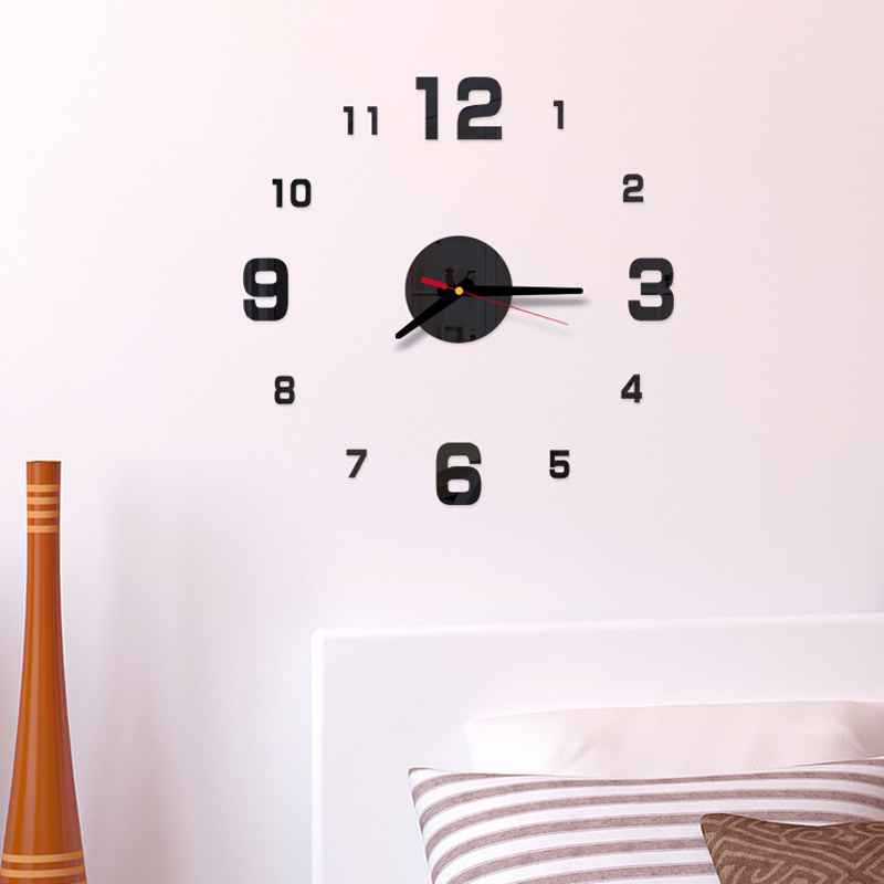 Arabic Numerals Wall Clock Modern Design Acrylic Mirror Clocks Stickers Living Room Accessories Decorative House Clock horloge