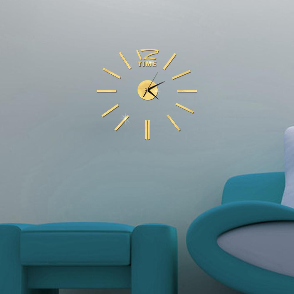 Modern Design Mini DIY Large Wall-Clock Sticker Mute Digital 3D Wall Big Clock Living Room Home Office Decor Christmas Gift