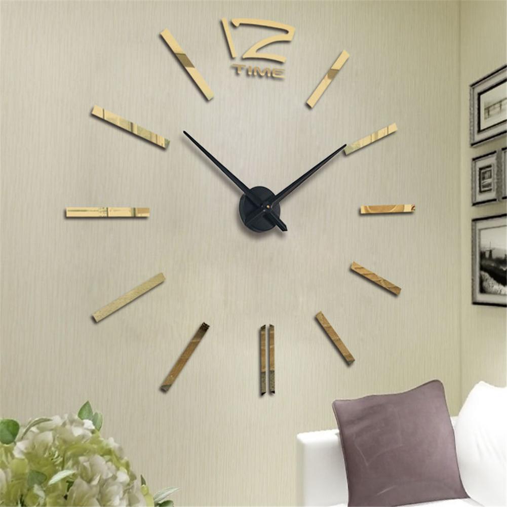 Modern Design Mini DIY Large Wall-Clock Sticker Mute Digital 3D Wall Big Clock Living Room Home Office Decor Christmas Gift