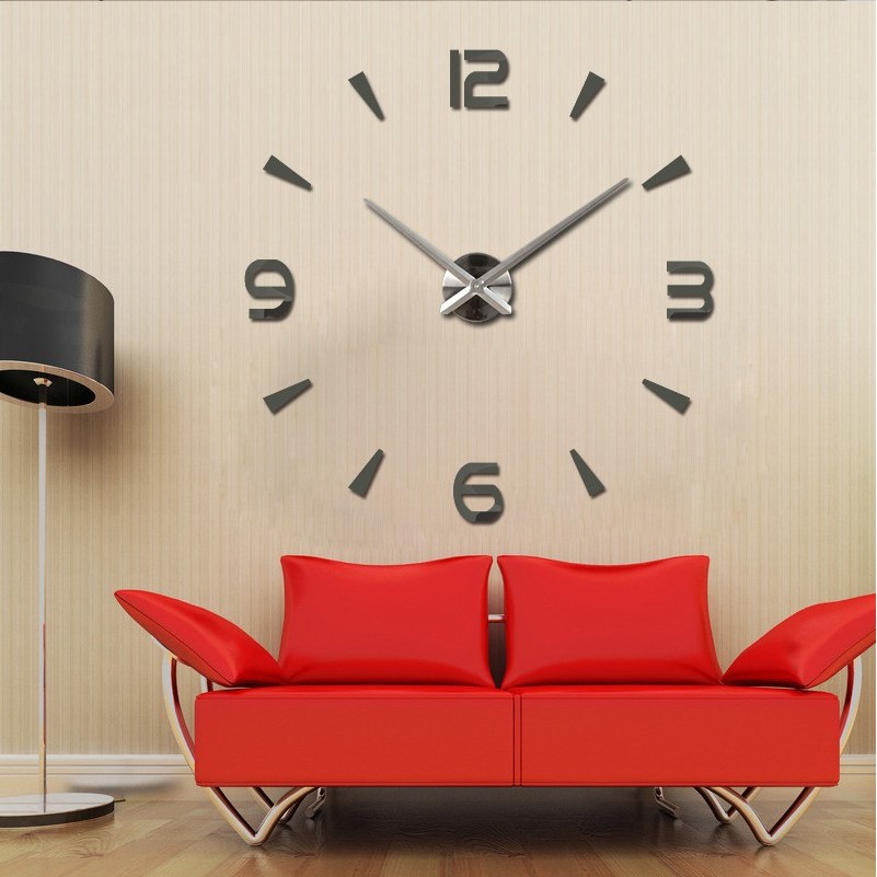 2019 special large diy quartz 3d wall clock Living Room big wall watch mirror stickers modern design home decor free shipping