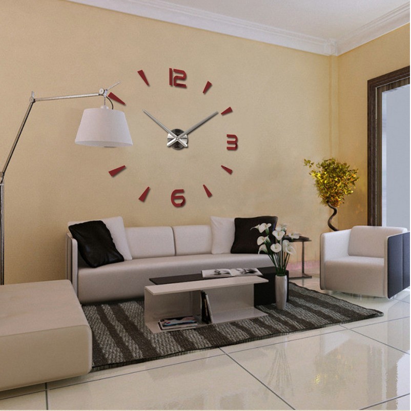 2019 special large diy quartz 3d wall clock Living Room big wall watch mirror stickers modern design home decor free shipping