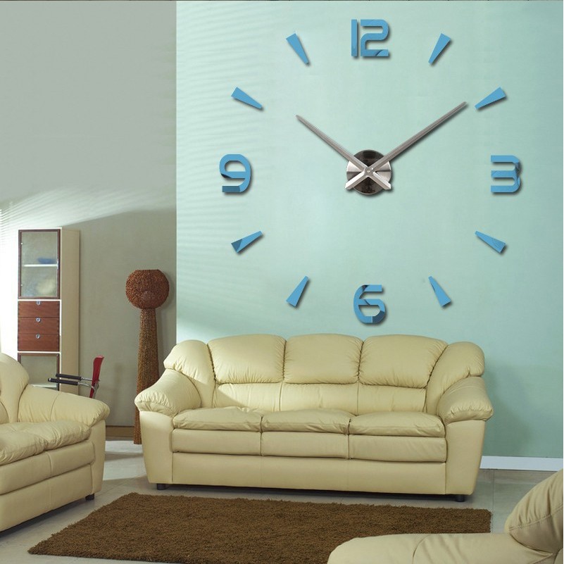 2019 special large diy quartz 3d wall clock Living Room big wall watch mirror stickers modern design home decor free shipping