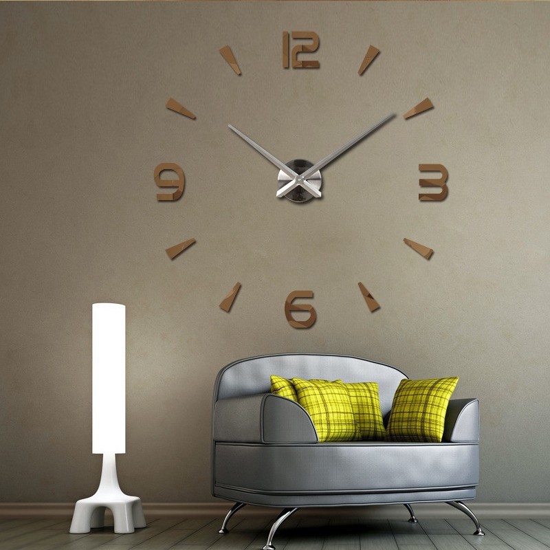 2019 special large diy quartz 3d wall clock Living Room big wall watch mirror stickers modern design home decor free shipping