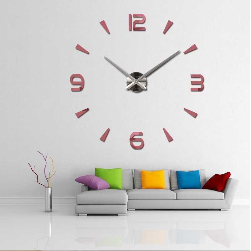 2019 special large diy quartz 3d wall clock Living Room big wall watch mirror stickers modern design home decor free shipping