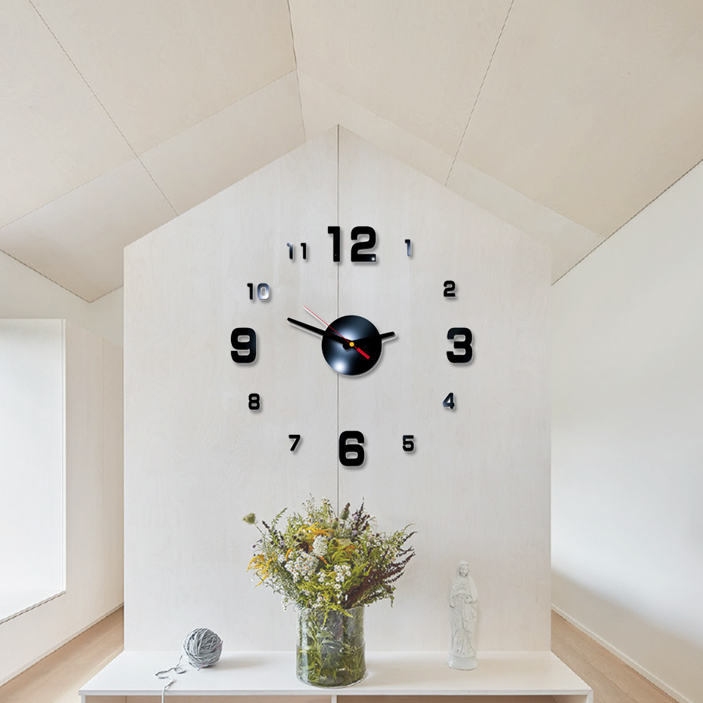 2020 modern design rushed Quartz clocks fashion watches mirror sticker diy living room decor new arrival 3d real big wall clock