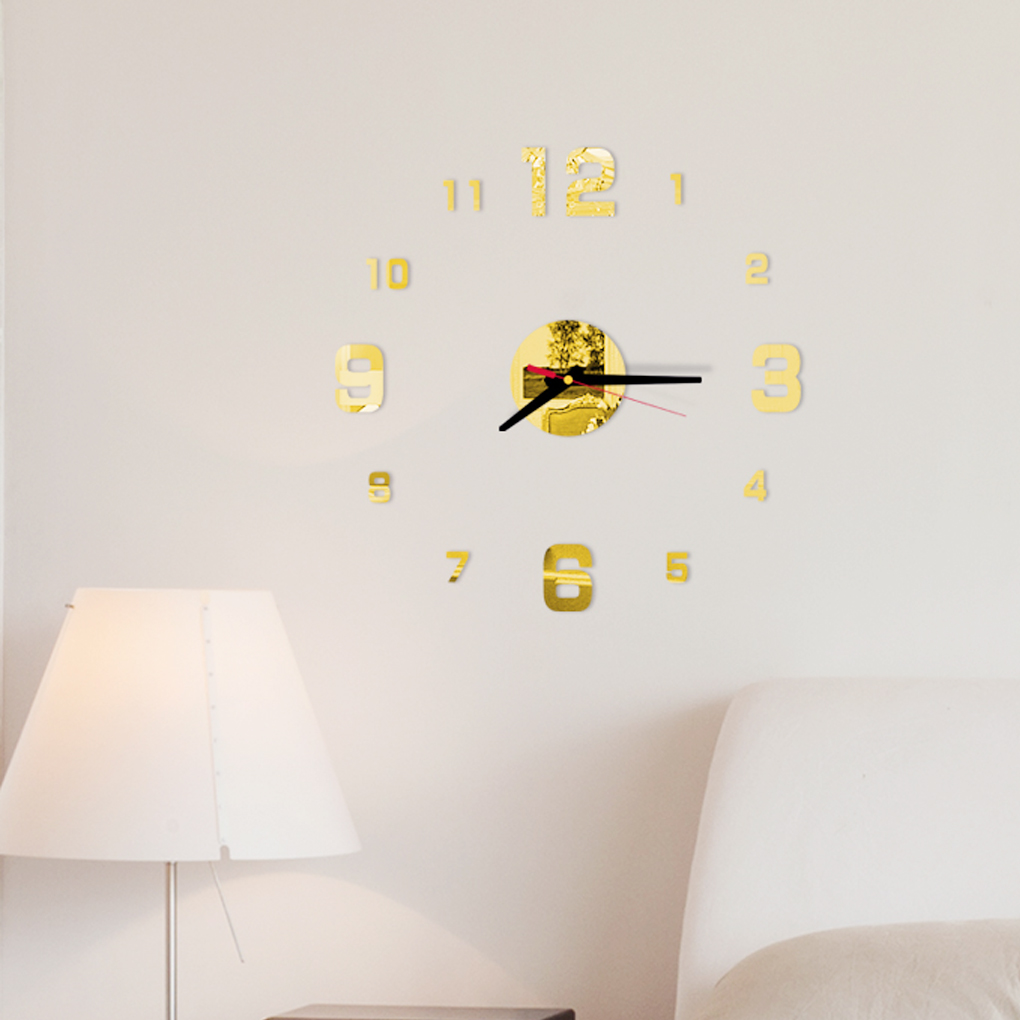 2020 modern design rushed Quartz clocks fashion watches mirror sticker diy living room decor new arrival 3d real big wall clock