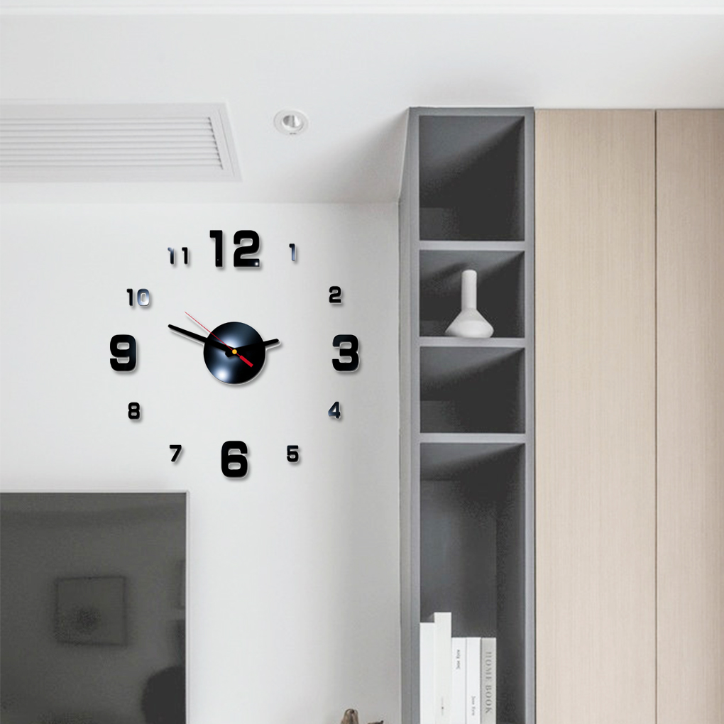 2020 modern design rushed Quartz clocks fashion watches mirror sticker diy living room decor new arrival 3d real big wall clock