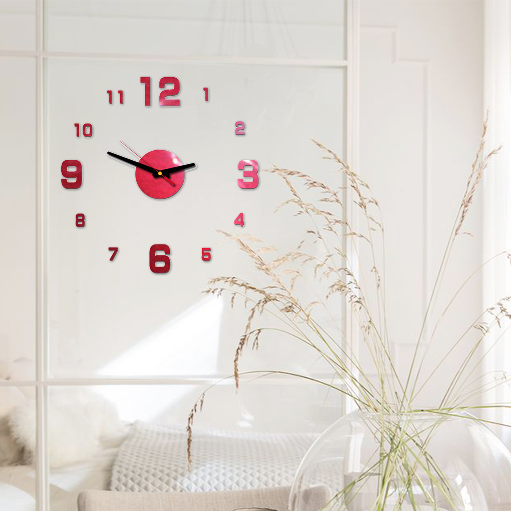 2020 modern design rushed Quartz clocks fashion watches mirror sticker diy living room decor new arrival 3d real big wall clock