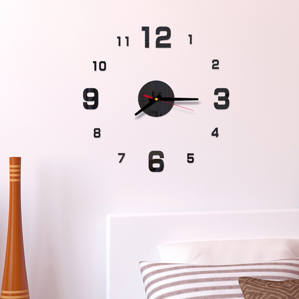 2020 modern design rushed Quartz clocks fashion watches mirror sticker diy living room decor new arrival 3d real big wall clock