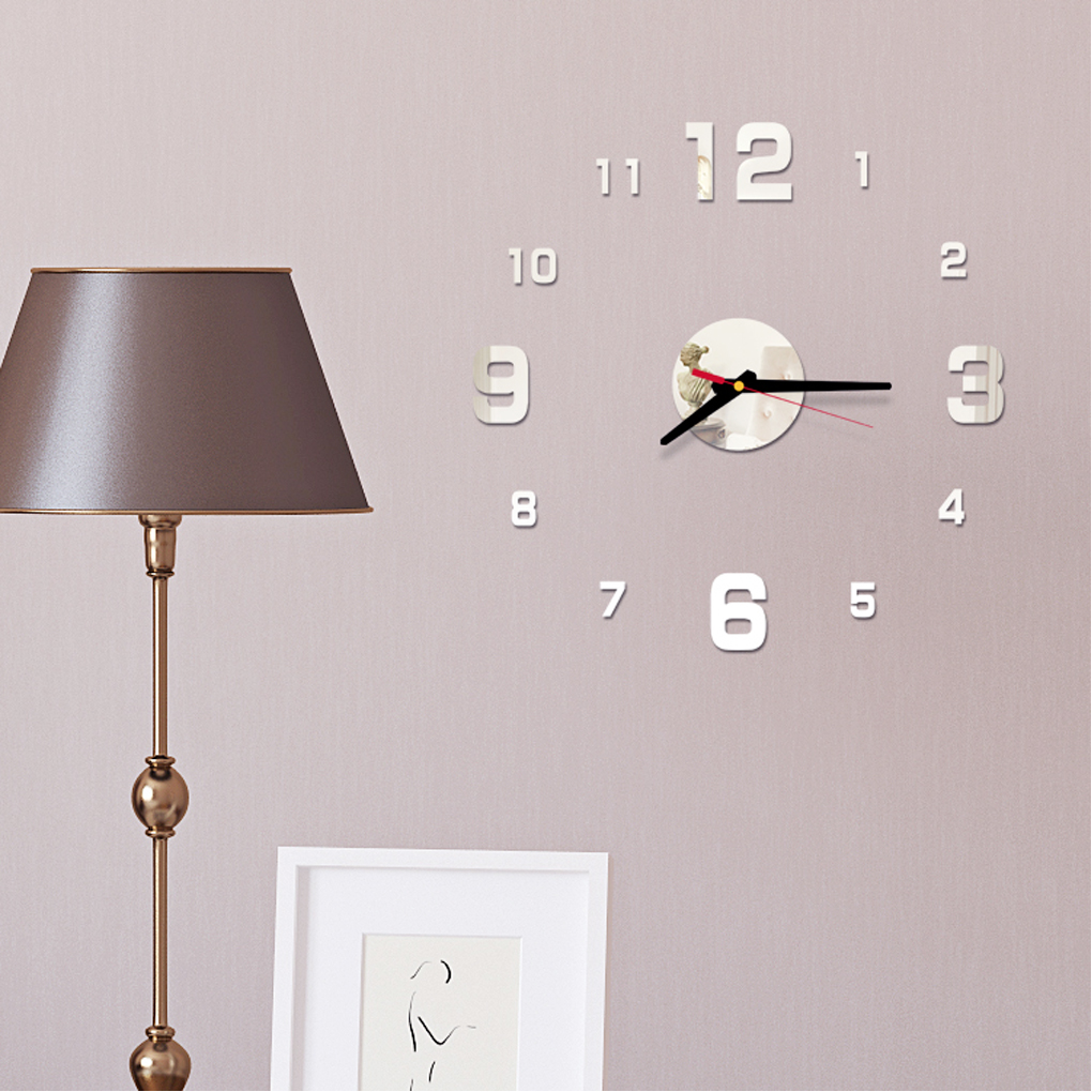 2020 modern design rushed Quartz clocks fashion watches mirror sticker diy living room decor new arrival 3d real big wall clock