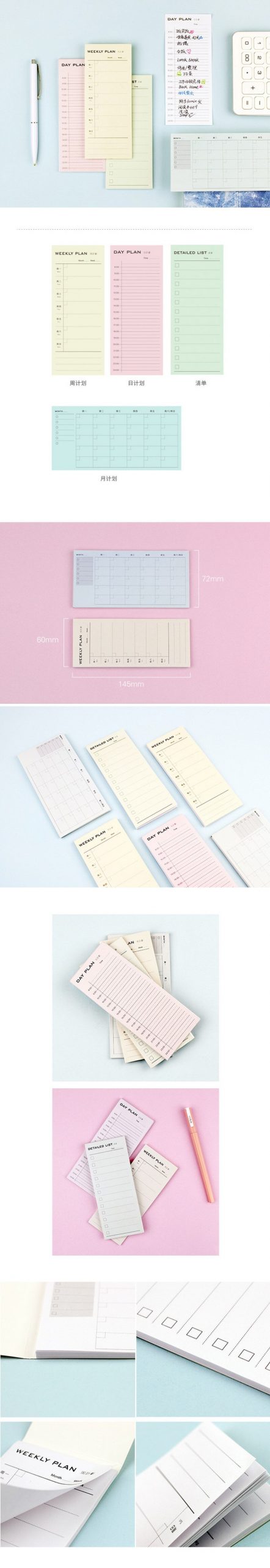 Weekly plan Inventory student notebook diary book material escolar memo notepad kawaii stationery school supplies