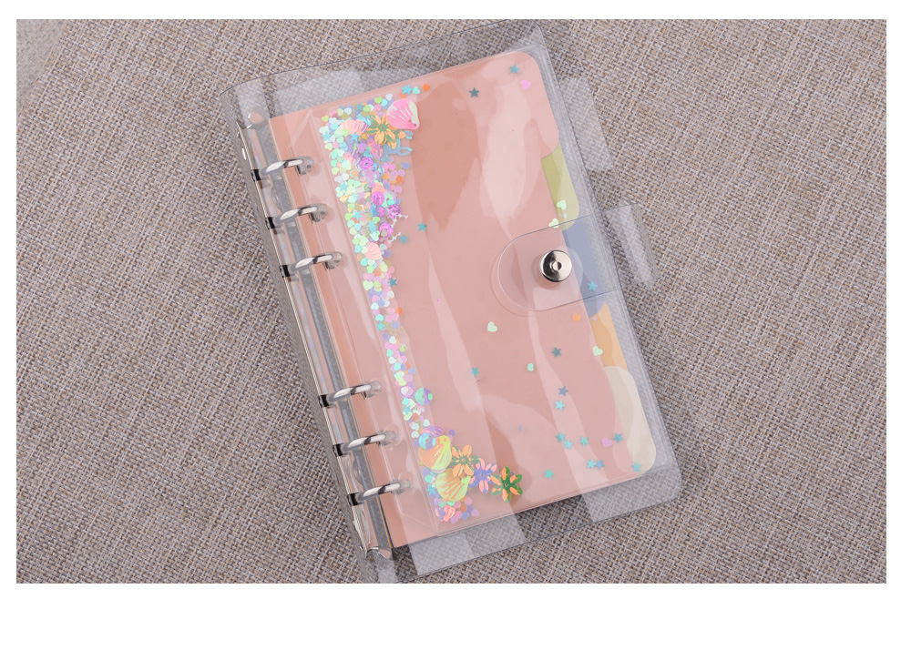 A6 Notebook Journal Agenda Plannner PVC Binder Folder Holder Zipper Index Divider Spiral Bag Kawaii Stationery Office Supplies