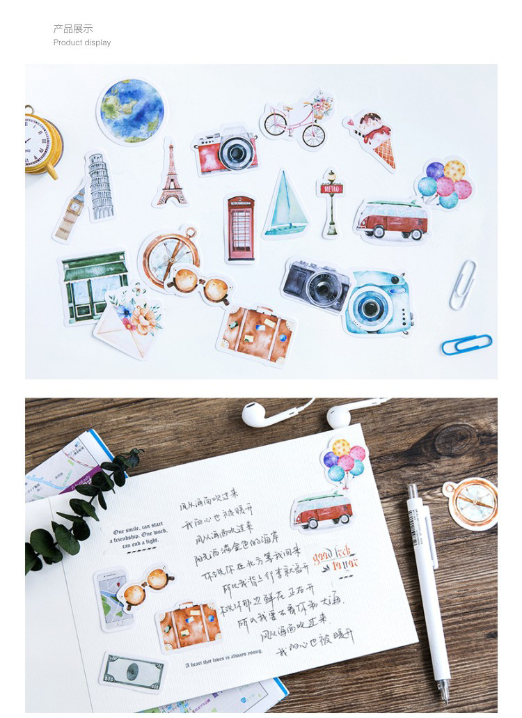 1pack Kawaii Cafe Notebook Stickers Cartoon Lovely Fashion Theme Journal Stickers School Office Pads Stationery