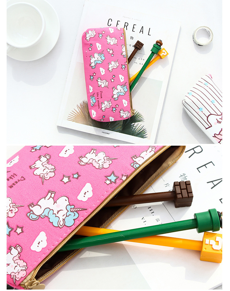 Creative Unicorn Pencil Case Large Capacity Pen Bag Cartoon Bag for Kids Gift Office School Stationery Supplies
