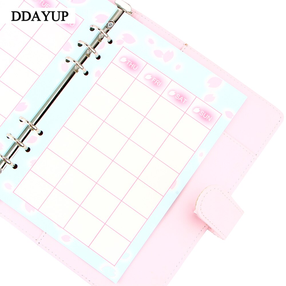 Cute Cherry blossom Series Notebook Filler Papers A5/A6 Color Diary Planner Filler Paper Stationery Gifts