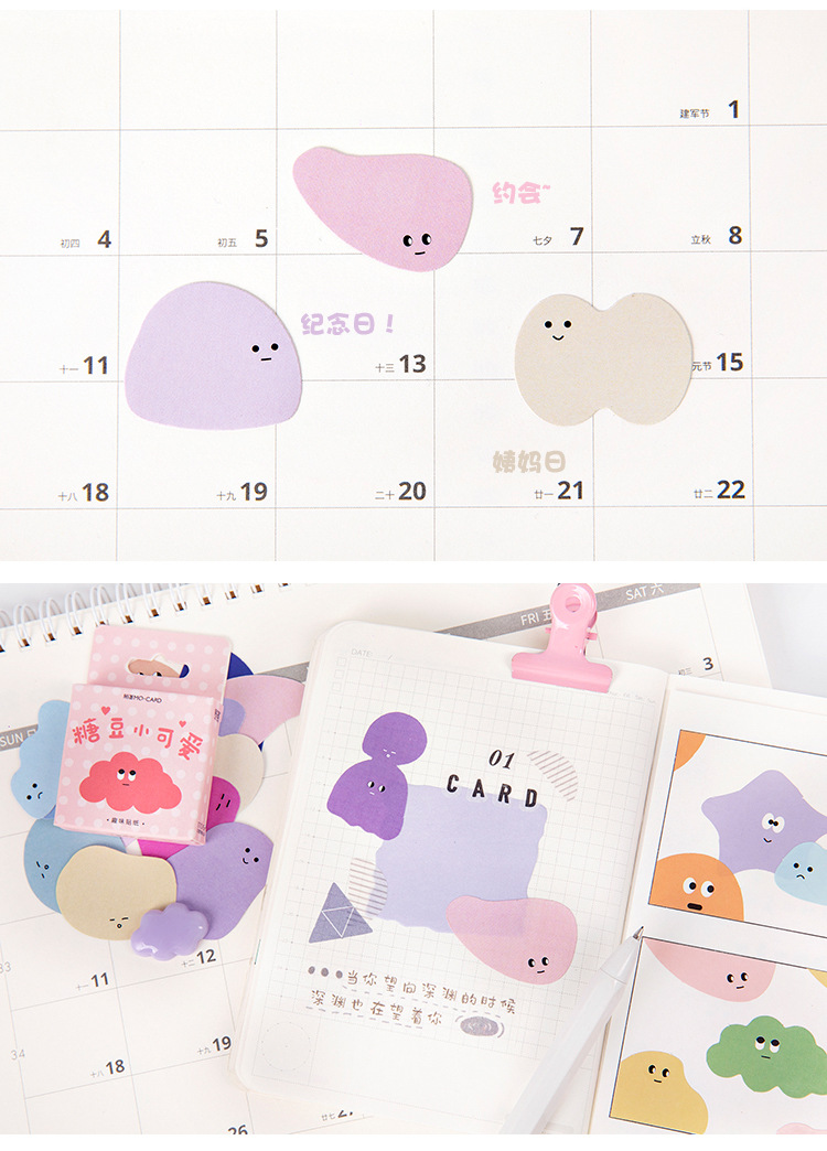 45pcs Moon Notebook Stickers Cartoon Lovely Fashion Theme Journal Stickers School Office Pads Stationery