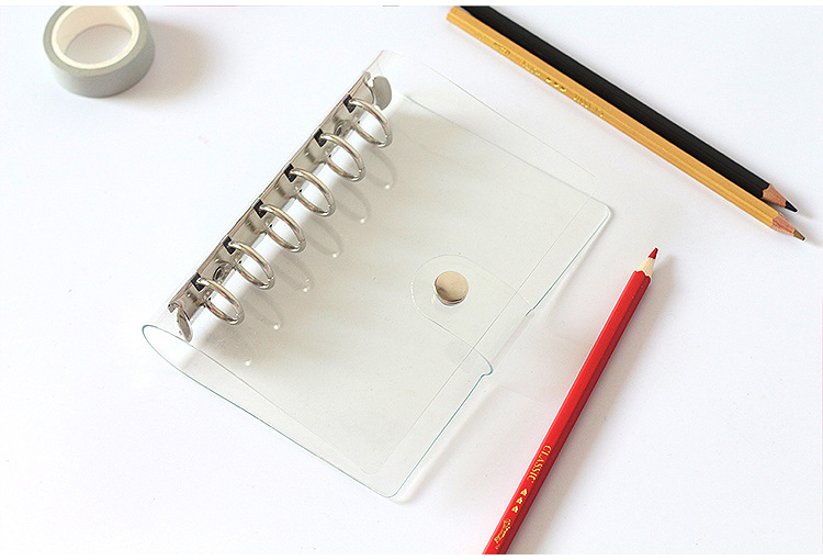 A7 A6 A5 Transparent Loose Leaf Binder Notebook Inner Core Cover Note Book Bullet Journal Planner Office Stationery Supplies