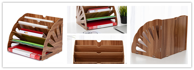 DIY Wooden Magazine Desk Organizers  Book Holder  Stationery  Storage Holder Stand Shelf Rack Multifunctional Case